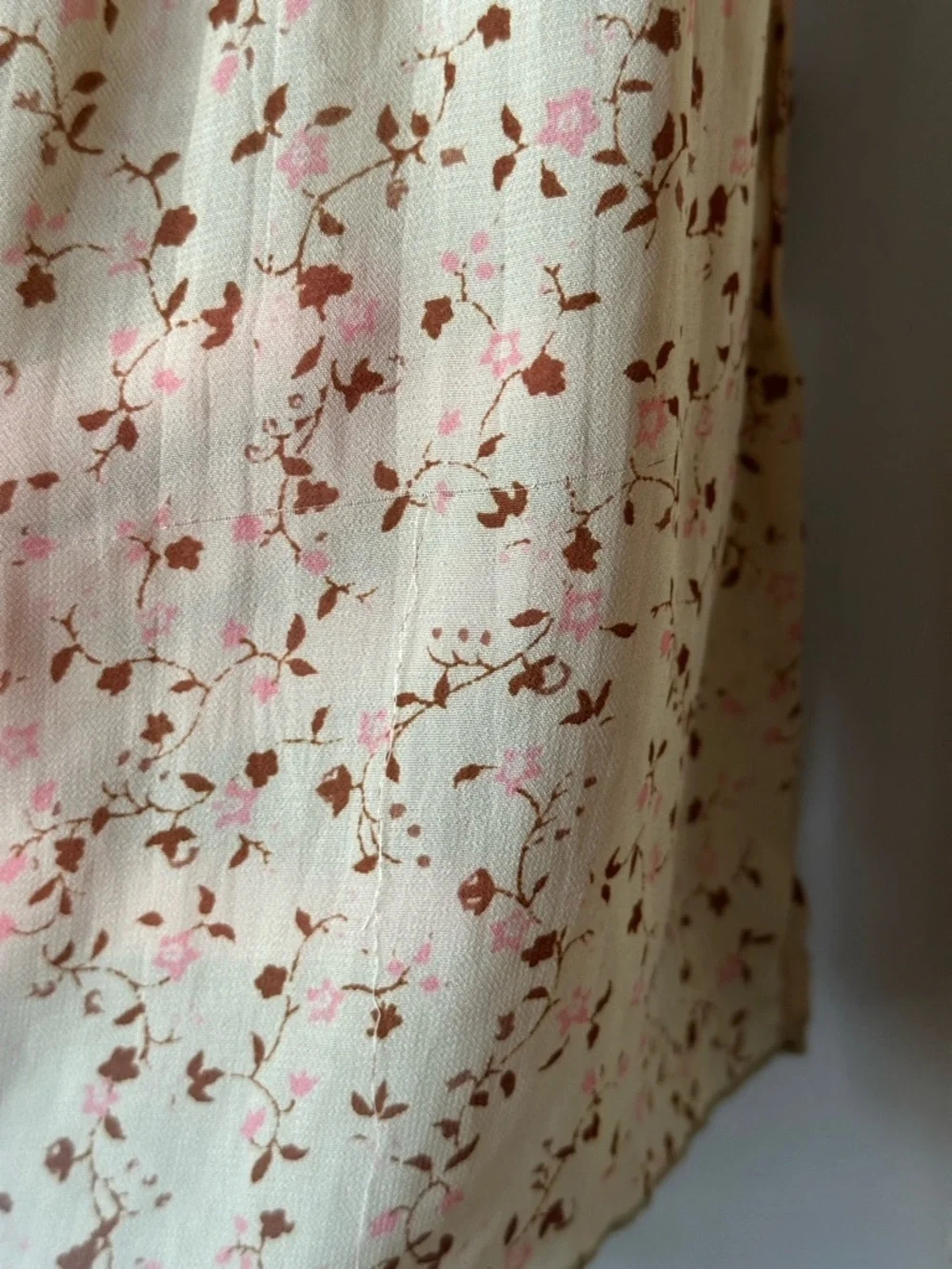 Guess Jeans Boho Peasant Blouse Cottagecore Whimsical Cream Lace Trim Size S - Picture 5 of 11